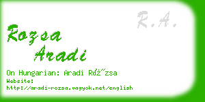 rozsa aradi business card